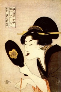 Women gathering for tooth blackening ceremony - Kitagawa Utamaro